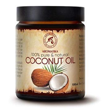 Aceite de Coco 100ml - Sin Refinar - Cocos Nucifera Oil - Indonesia - 100% Puro y Natural - Prensado en Frío - Ideal para Cabello - Piel - Labios - Cara - Cuerpo - Ideal para la Masaje