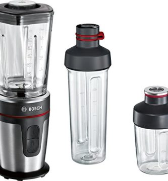 Bosch MMBM7G3M VitaStyle Mixx2Go Batidora de vaso, 350 W, 600 ml, color negro, negro