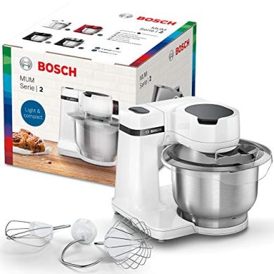 Bosch MUM Serie | 2 - Robot de cocina, potencia de 7000 W, 4 velocidades, color blanco