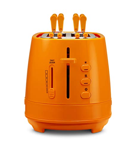De'Longhi CTLAP2203.O Tostador con Pinzas 550 W, Color Naranja, Plástico