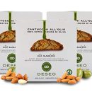 Deseo Galletas de Aceite de Oliva con almendras, Catuccini Toscani sin Huevo - Lote de 3 x 200gr
