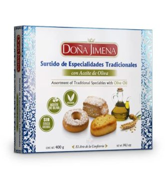 DOÑA JIMENA - Surtido Tradicional con Aceite de Oliva, Producto Vegano, Especialidades, Placer para compartir, 400grCalidad Suprema