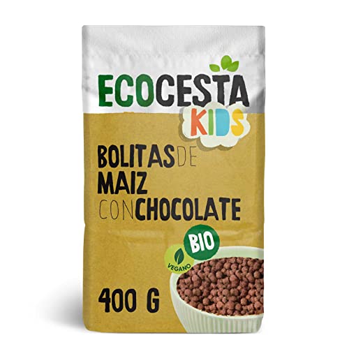 Ecocesta - Bolitas Ecológicas de Cereales con Chocolate - 400 g - Sin Conservantes ni Colorantes Añadidos - Alimento Perfecto para el Desayuno o Tentempié