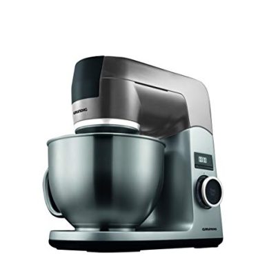 Grundig KMP8650S - Robot de cocina (1000 W, 4,6 L, acero inoxidable), color negro y plateado