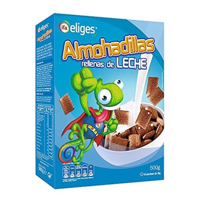 Ifa Eliges Cereales Almohadillas Rellenas De Leche - 500 gr.