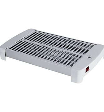 Jata TT5016 - Tostador horizontal XXL (35 x 25 cm) con 5 barras de cuarzo. Mueble y parrilla de acero inoxidable. 3 potencias de calor. Bandeja recogemigas extraíble. 1000 W