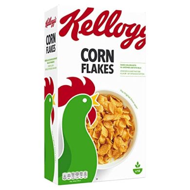 Kellogg's Corn Flakes - Cereales de maíz tostados - Paquete 500 g