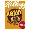 Kellogg's Krave Choco & Nuts Cereales de Arroz, Avena y Trigo, con Sabor a Cacao, 375g