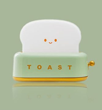 Luz Nocturna Bebé, Woukksy Tostadora Luz Quitamiedos Infantil Recargable, LED Lampara Bebe Noche Ajustables Brillo con Temporizador, Regalo de Cumpleaños y Navidad para Niña Niño - Verde