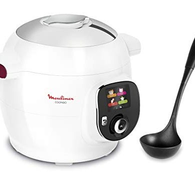 Moulinex Cookeo+ YY4407FB - Robot de cocina, inteligente, con 100 recetas, cucharón y programa Weight Watchers, 6 L, 6 personas, 6 modos de cocción, 1600 W, blanco (idioma español no garantizado)