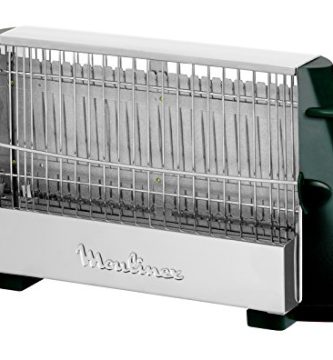 Moulinex Multipan A15453 - Tostador clásico de 760 W para todo tipo de pan, hasta 4 rebanadas, empuñadoras laterales frías, pequeño, fácil de transportar y de usar, Color Negro