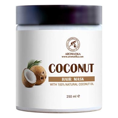 Máscara para Pelo con Aceite de Coco Natural Sin Sulfatos & Sin Parabenos (250ml) - Mascarilla para Crecimiento y Volumen del Cabello - Coconut Mask for Hair Care