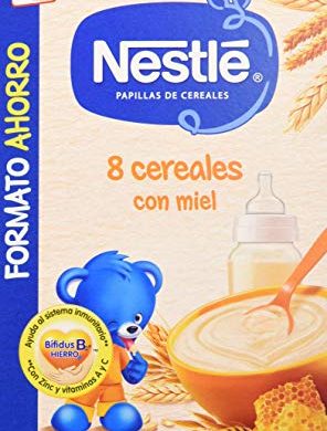 Nestlé Papilla 8 cereales con Miel - Alimento Para bebés - Paquete de 8x900 g - Total: 7.2 kg