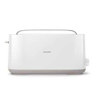 Philips Daily HD2590/00 -Tostador 950w, Ranura Larga, 8 Funciones, Color Blanco