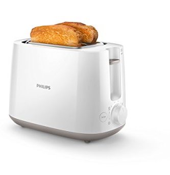 Philips Tostadora, 2 Ranuras, 8 Ajustes, Rejilla Calientabollos, Descongelación, Elevación Alta, Apagado Auto, Blanco, HD2581/00