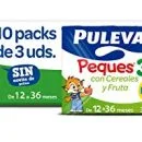 Puleva Peques Leche De Crecimiento Tipo 3 con Frutas y Cereales - 10 packs de 3 minibriks de 200 ml