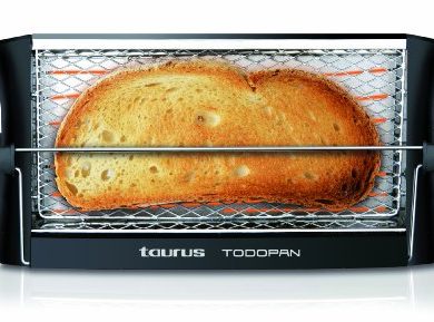 Taurus TodoPan - Tostadora para cualquier tipo de pan, tuesta en ambos lados, práctico sistema de fijación, varillas de soporte del pan con goma en el extremo de toque frío, 700 W