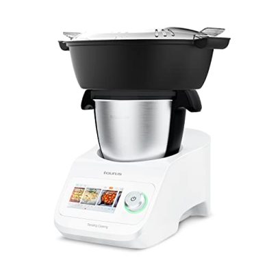 Taurus Robot de cocina Trending Cooking, con conexión wifi, recetario integrado, 20 funciones de cocinado, 8 funciones automáticas, pantalla táctil y 8 accesorios