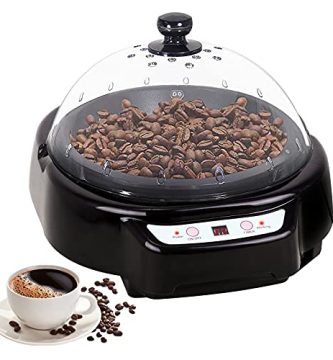 YUCHENGTECH Tostador de café Máquina tostadora de granos de café Tostador eléctrico de granos de café Tostadora cafe casero con función de sincronización 500g